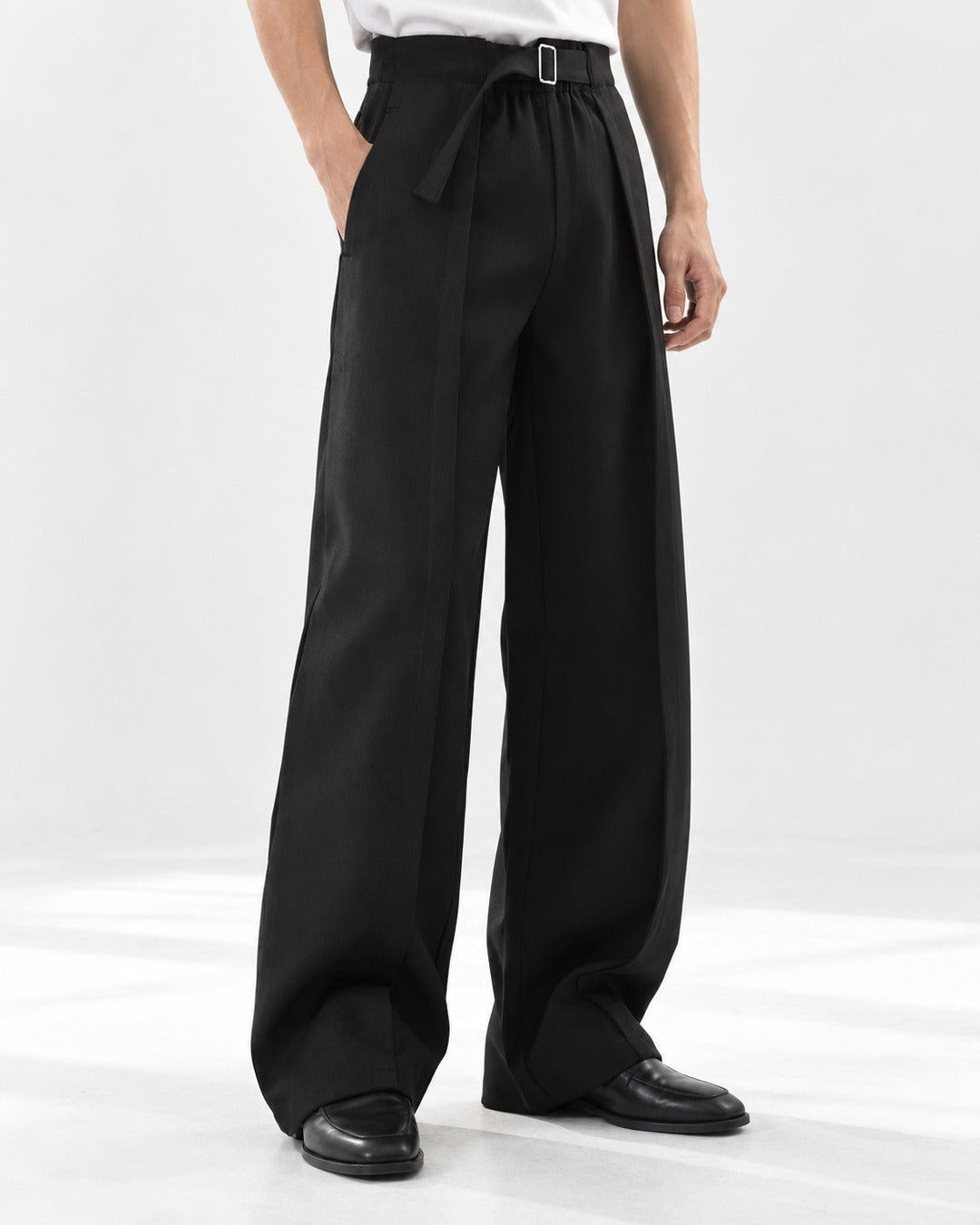 Curved Split Waistband Dress Pants