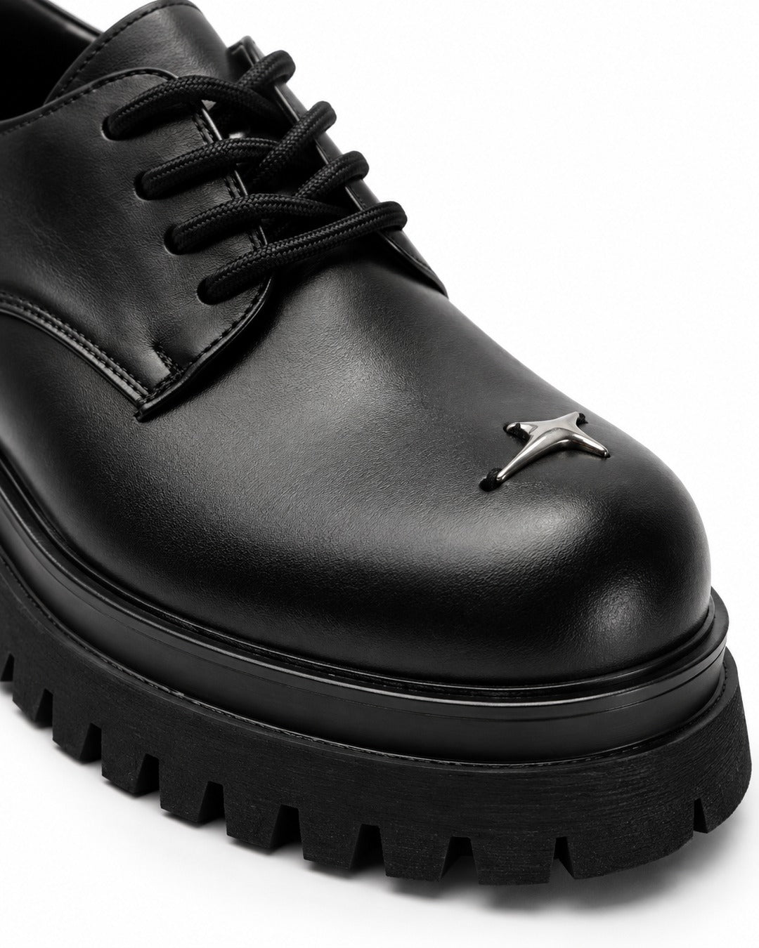 Chunky-Sole Derby Shoes with Star Plate