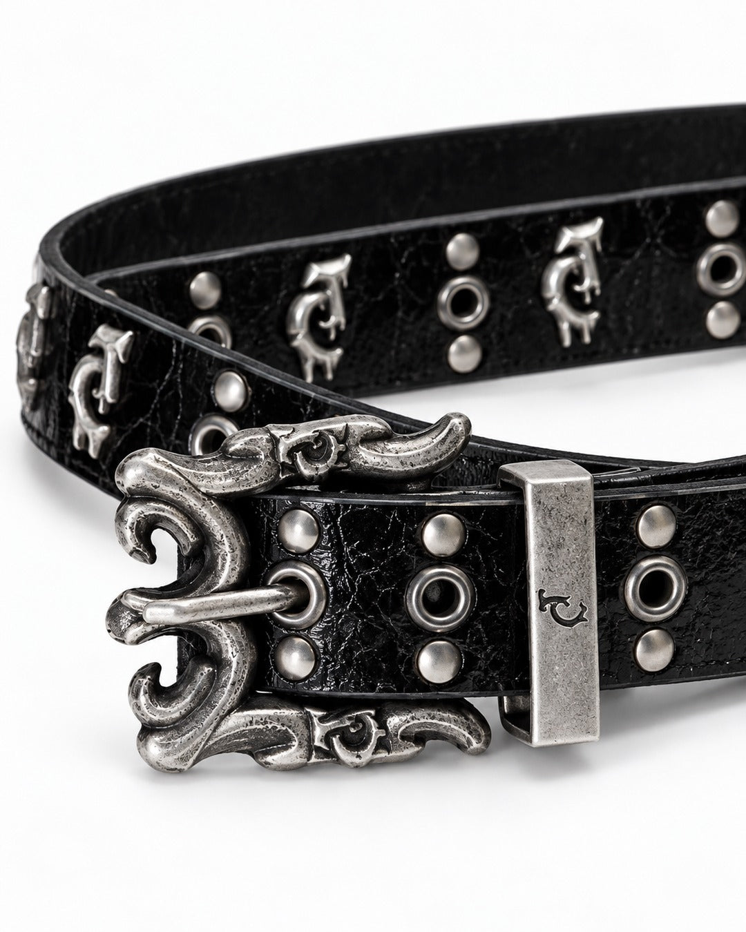 Gothic Scroll Stud Belt