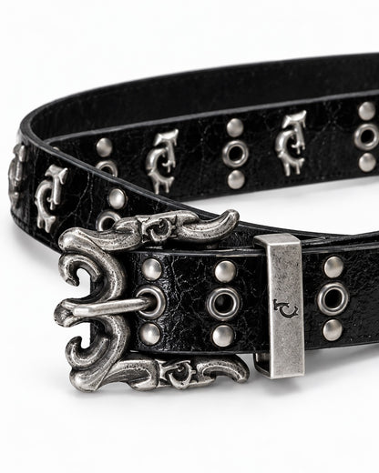 Gothic Scroll Stud Belt