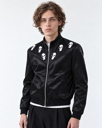 Skull Embroidered Short Jacket