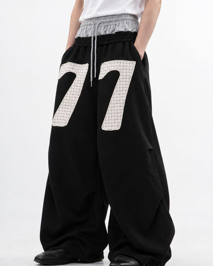 Number 77 Double Waistband Sweatpants