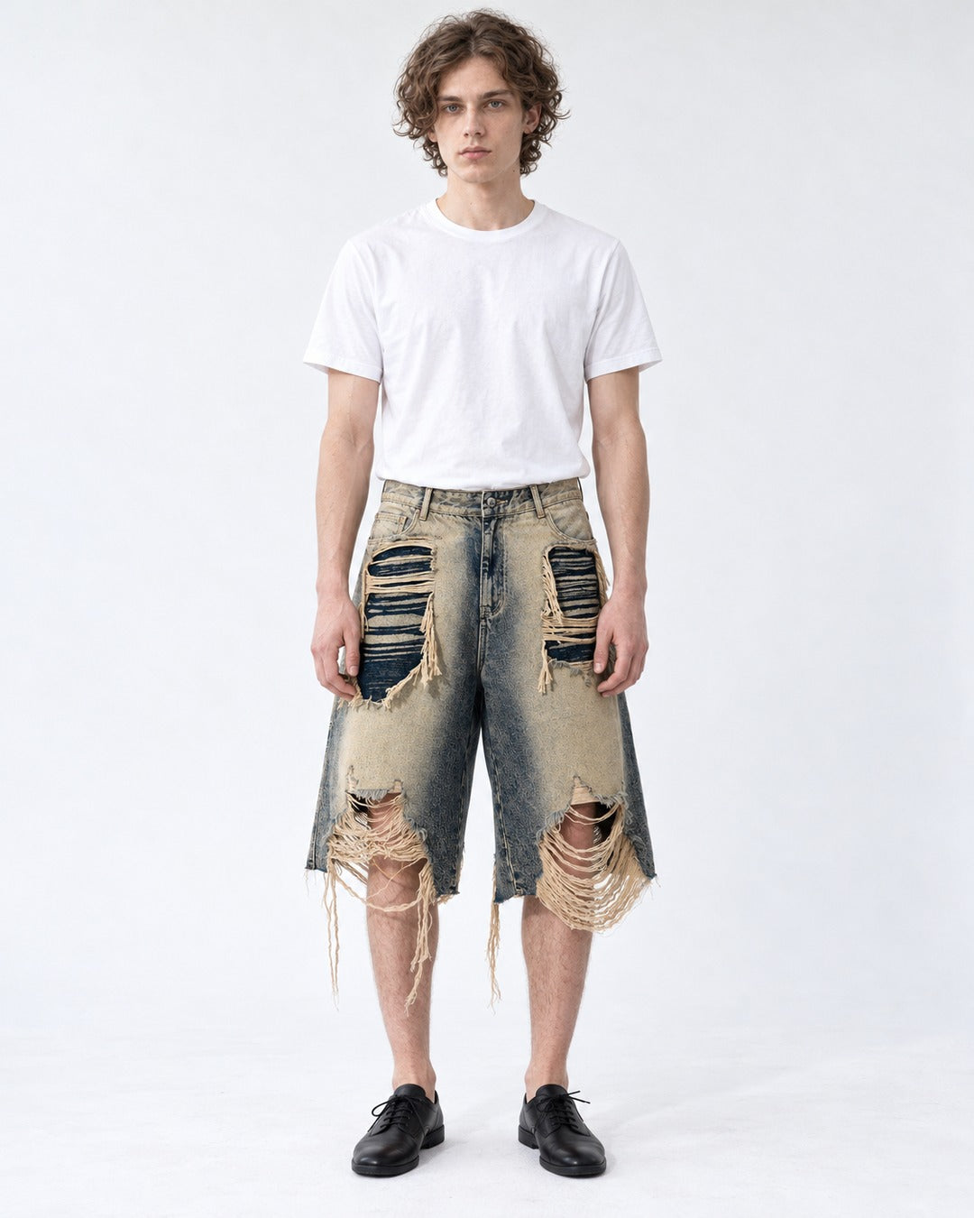High Street Distressed Denim Shorts