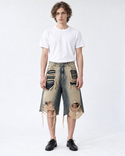 High Street Distressed Denim Shorts