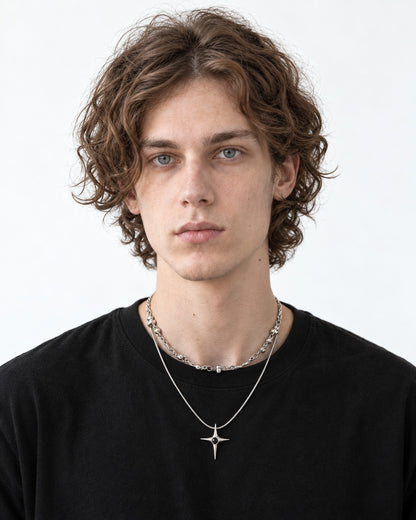 Starburst Double Chain Necklace