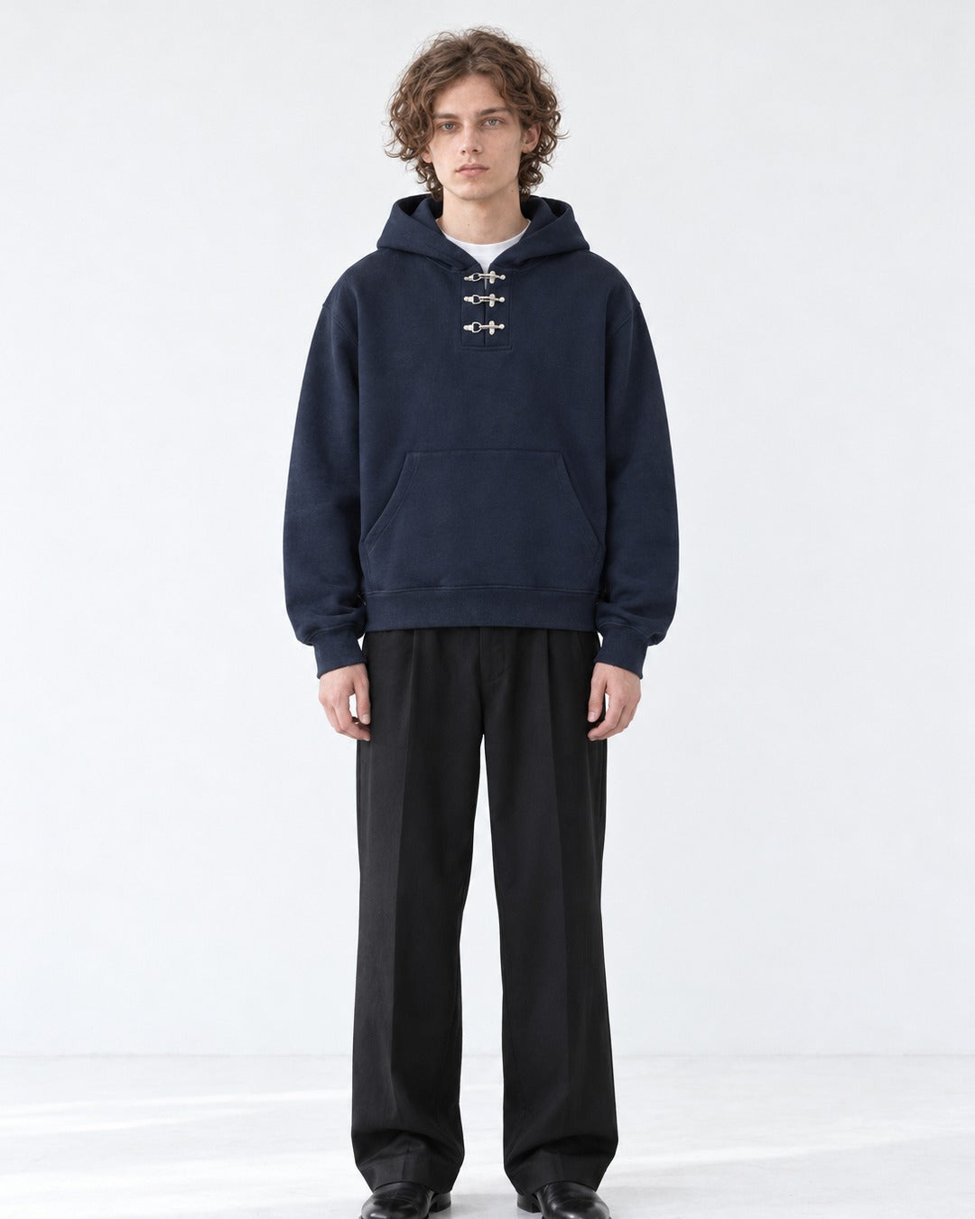 Triple Clasp Neck Hoodie