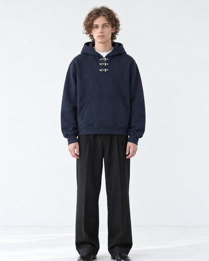 Triple Clasp Neck Hoodie