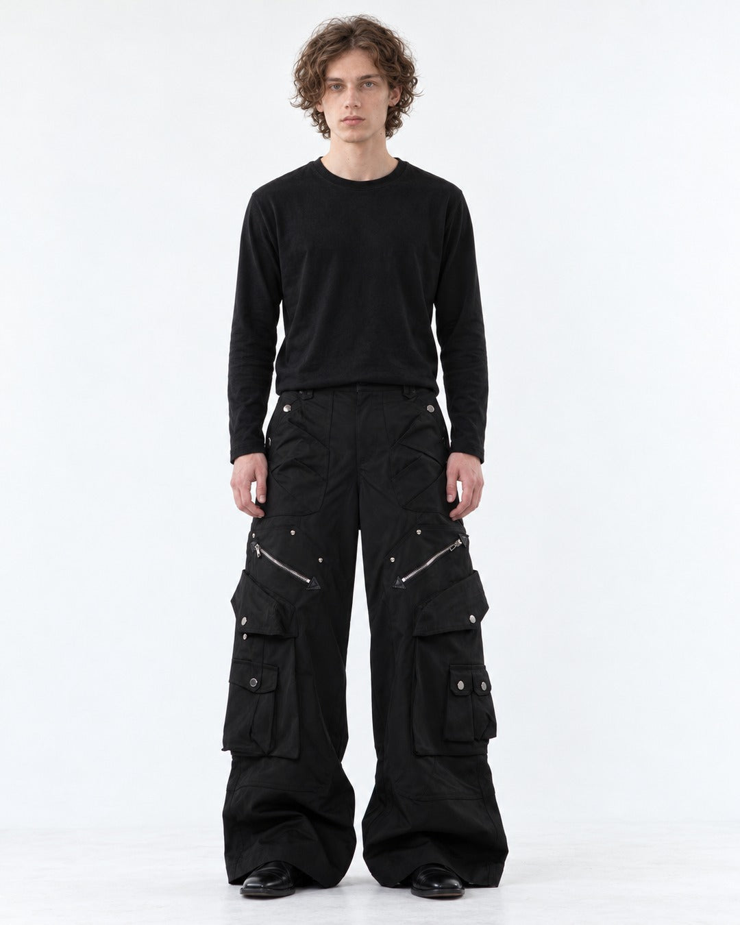 Zip Pocket Wide Cargo Pants