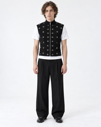 Black Metal Slim Vest