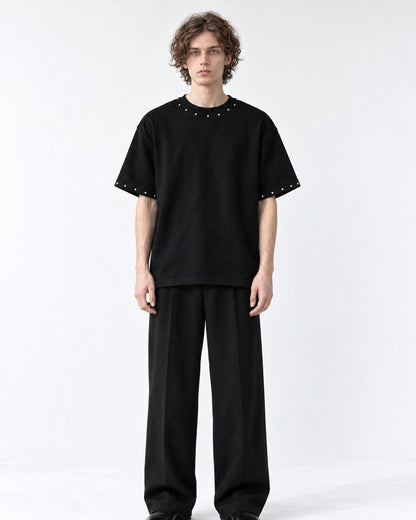 Metal Bead Trim T-Shirt