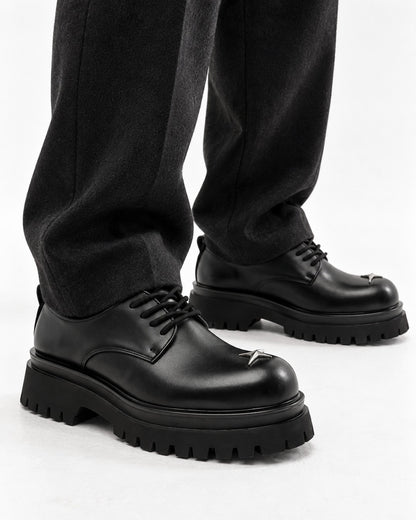 Chunky-Sole Derby Shoes with Star Plate