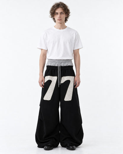 Number 77 Double Waistband Sweatpants