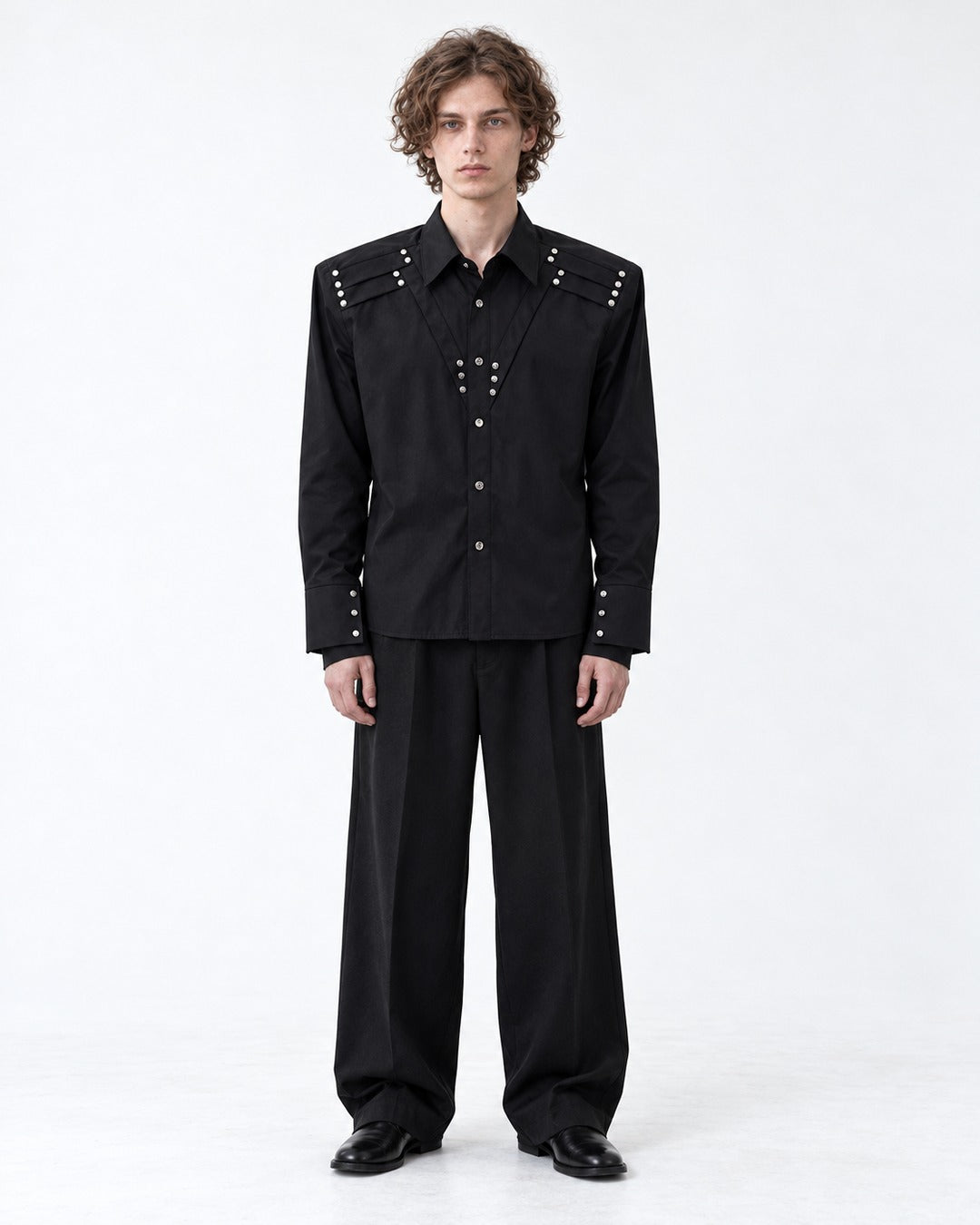 Structured Shoulder Rivet Shirt