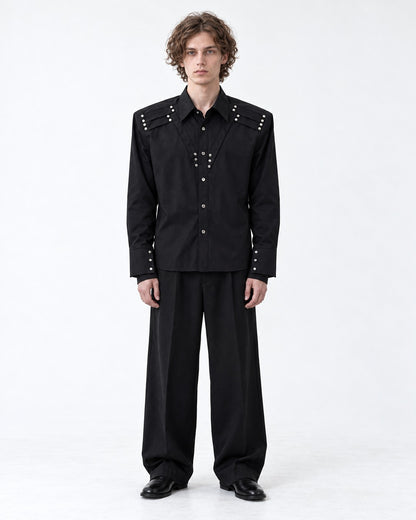 Structured Shoulder Rivet Shirt