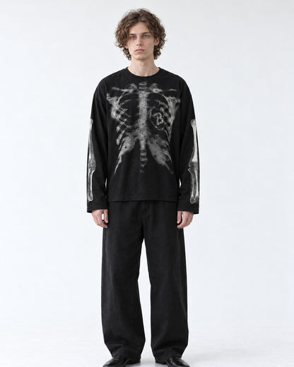 X-Ray Skeleton Print Long Sleeve Tee