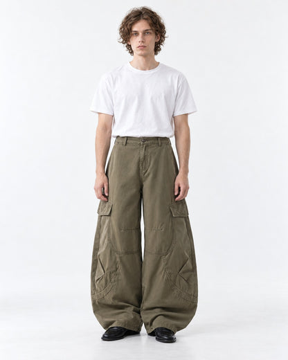 Curved Seam Balloon Cargo Pants