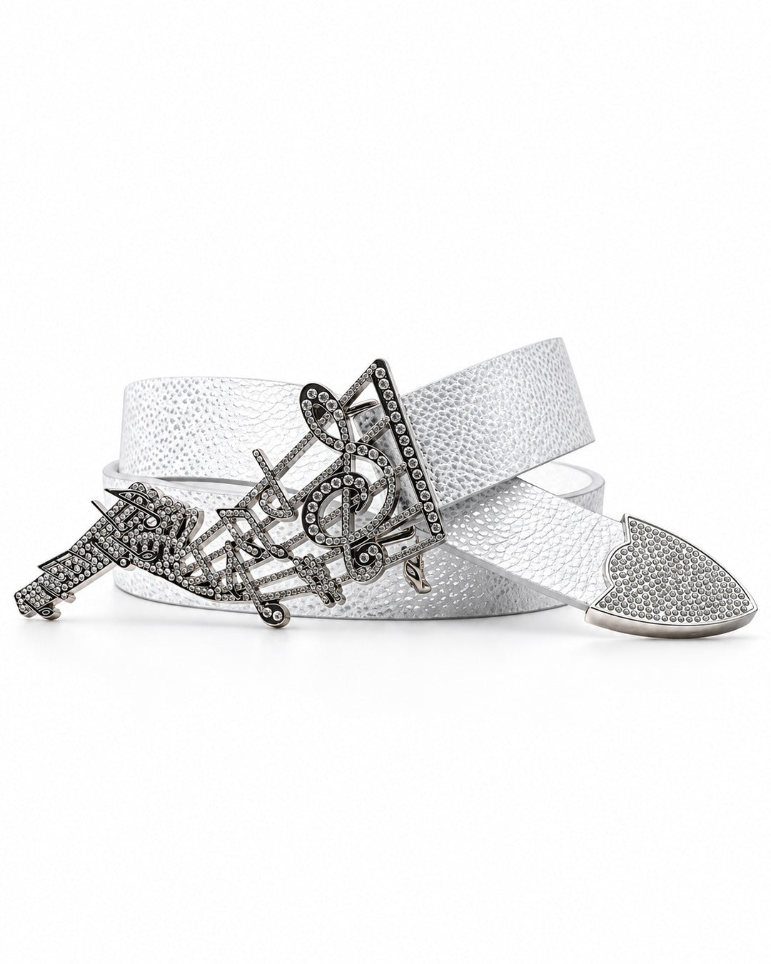 Crystal Treble Clef Buckle Belt