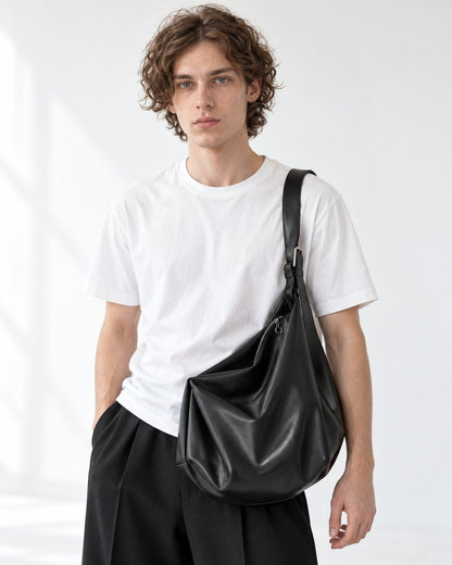 Slouchy Leather Hobo Bag