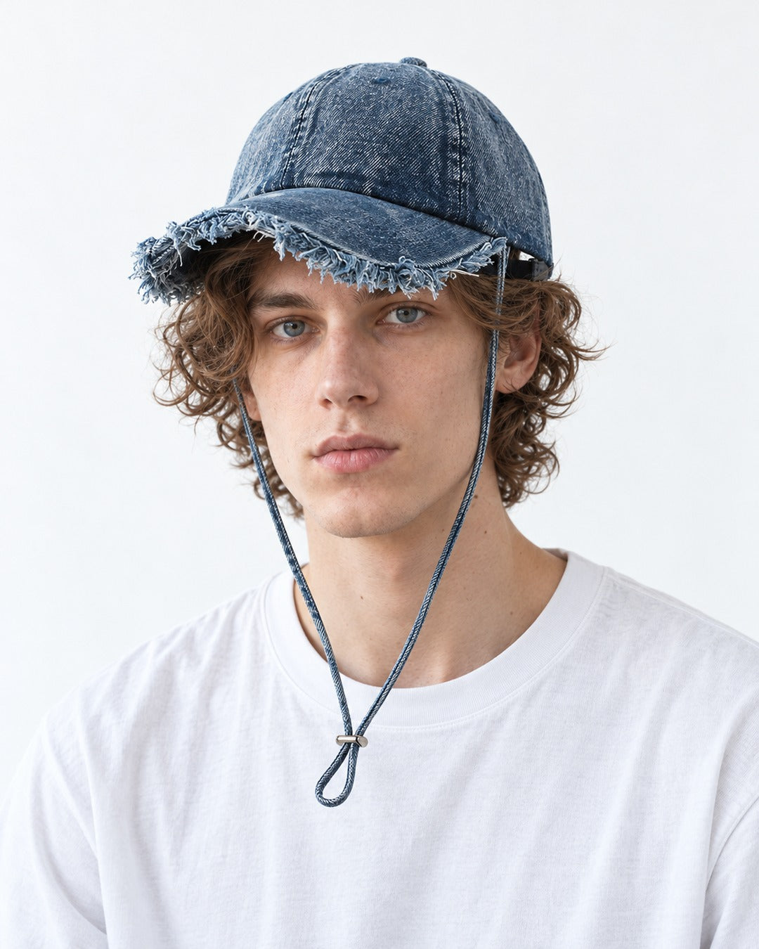 Frayed Denim Baseball Cap