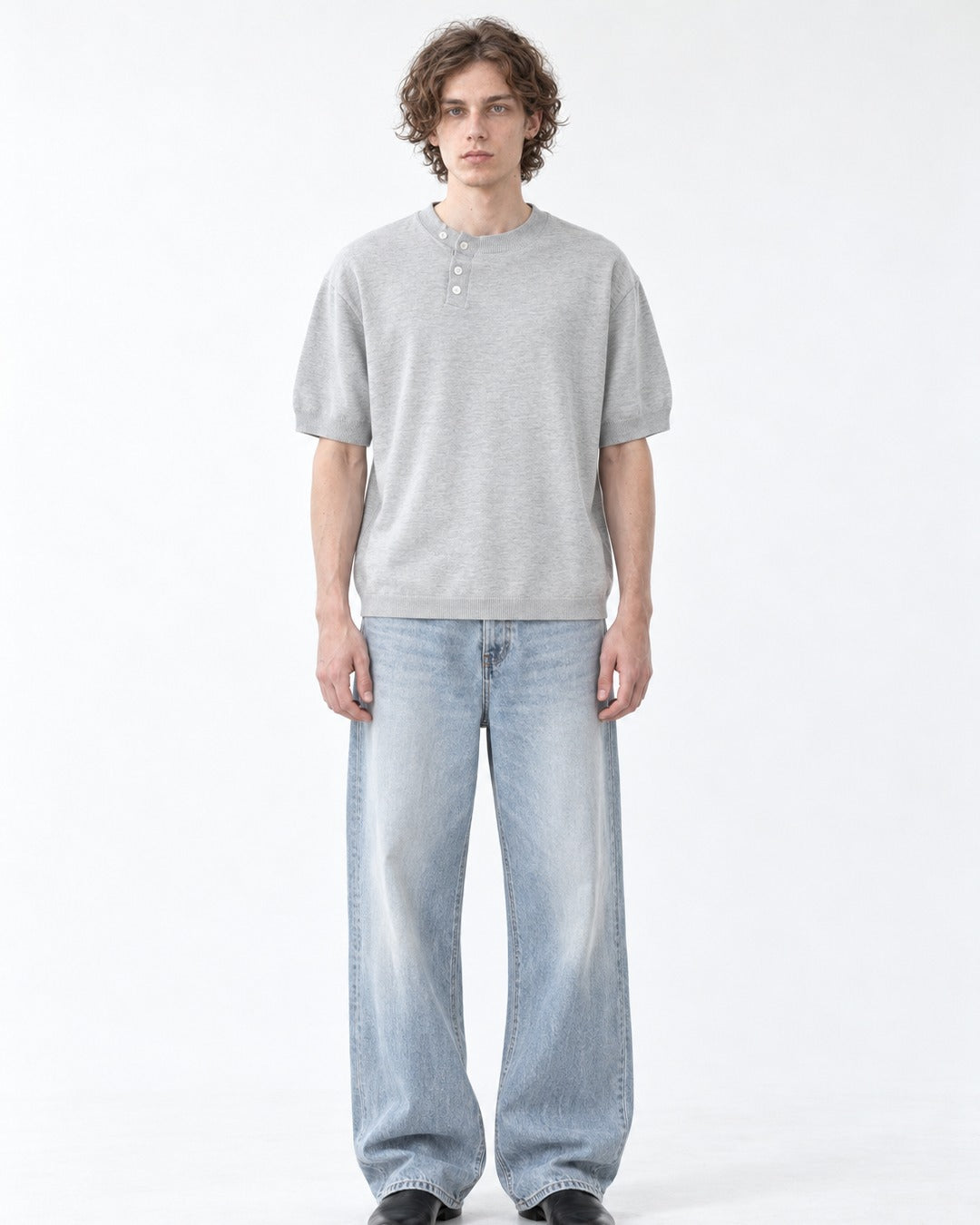 Crew-Neck Knit Top