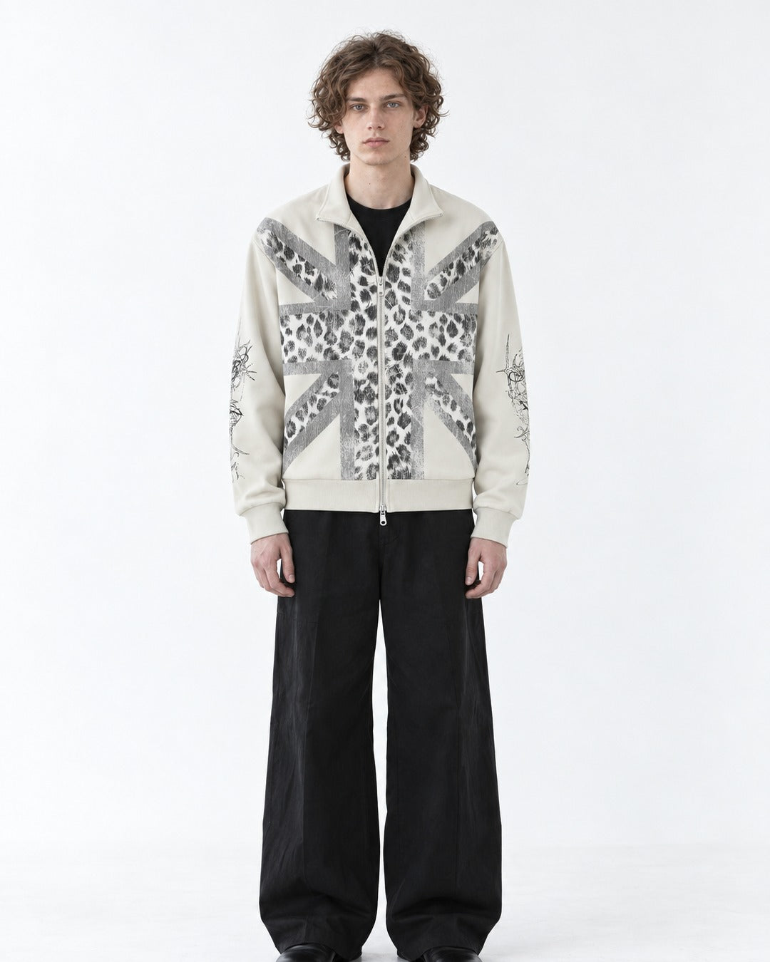 Leopard Union Jack Track Jacket