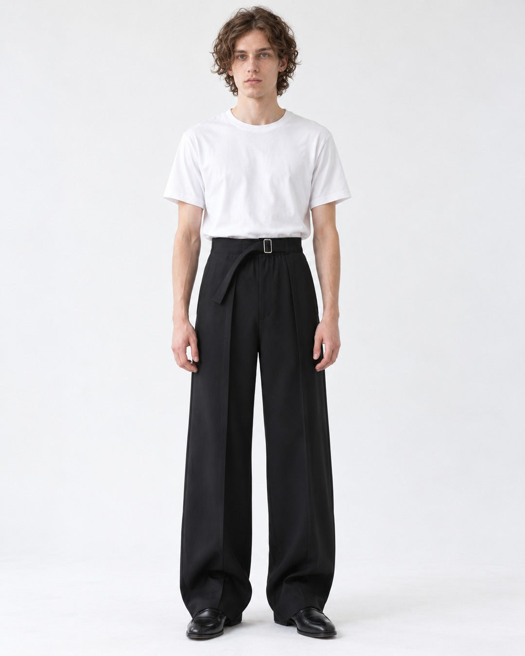 Curved Split Waistband Dress Pants