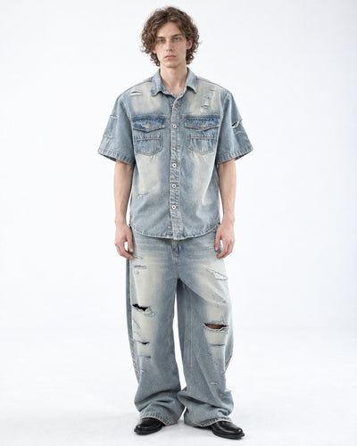 Washed Blue Pants