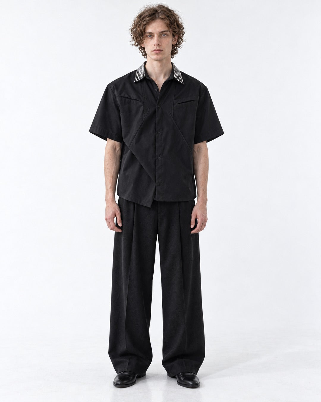 Deconstructed Rhinestone Shirt
