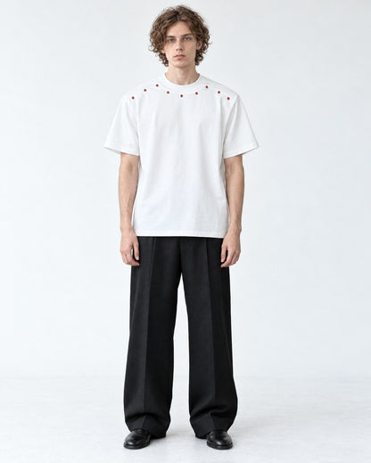 Red Gem Neckline T-Shirt