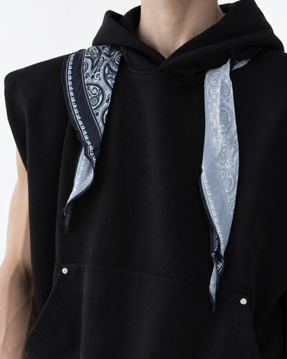 Bandana Hood Sleeveless Vest and Wide Shorts Set-Up