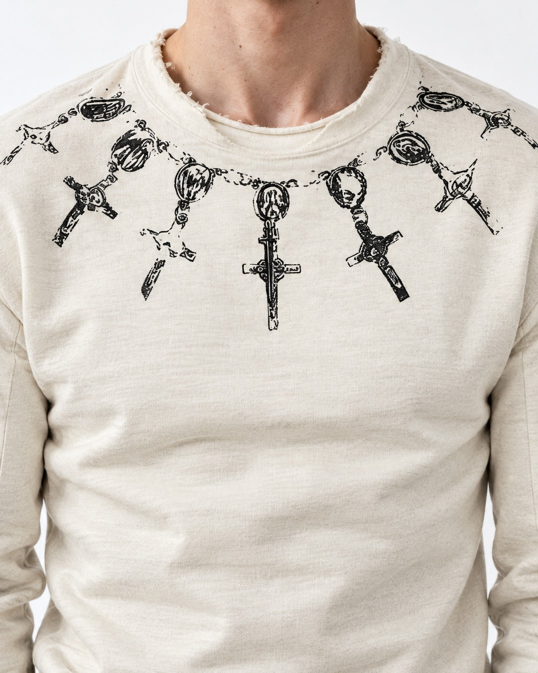 Dagger Cross Print Sweatshirt