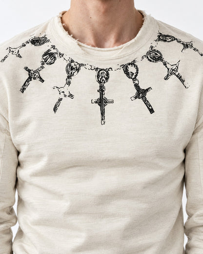 Dagger Cross Print Sweatshirt