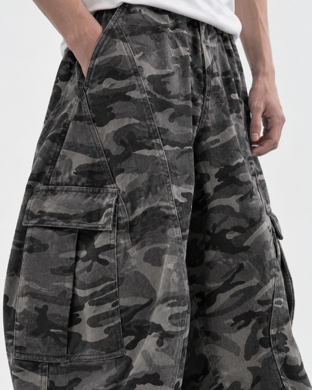 Camouflage Balloon Cargo Pants