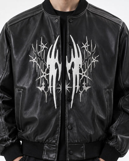 Tribal Embroidery Baseball Jacket