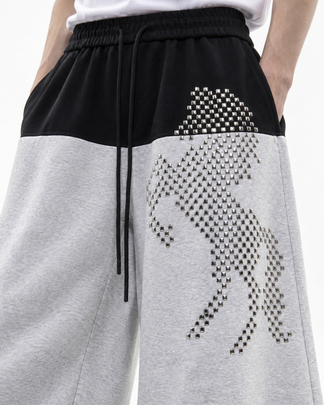 Studded Horse Wide Leg Sweatpants
