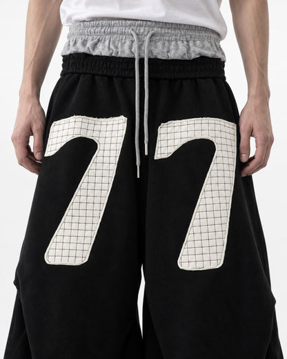Number 77 Double Waistband Sweatpants
