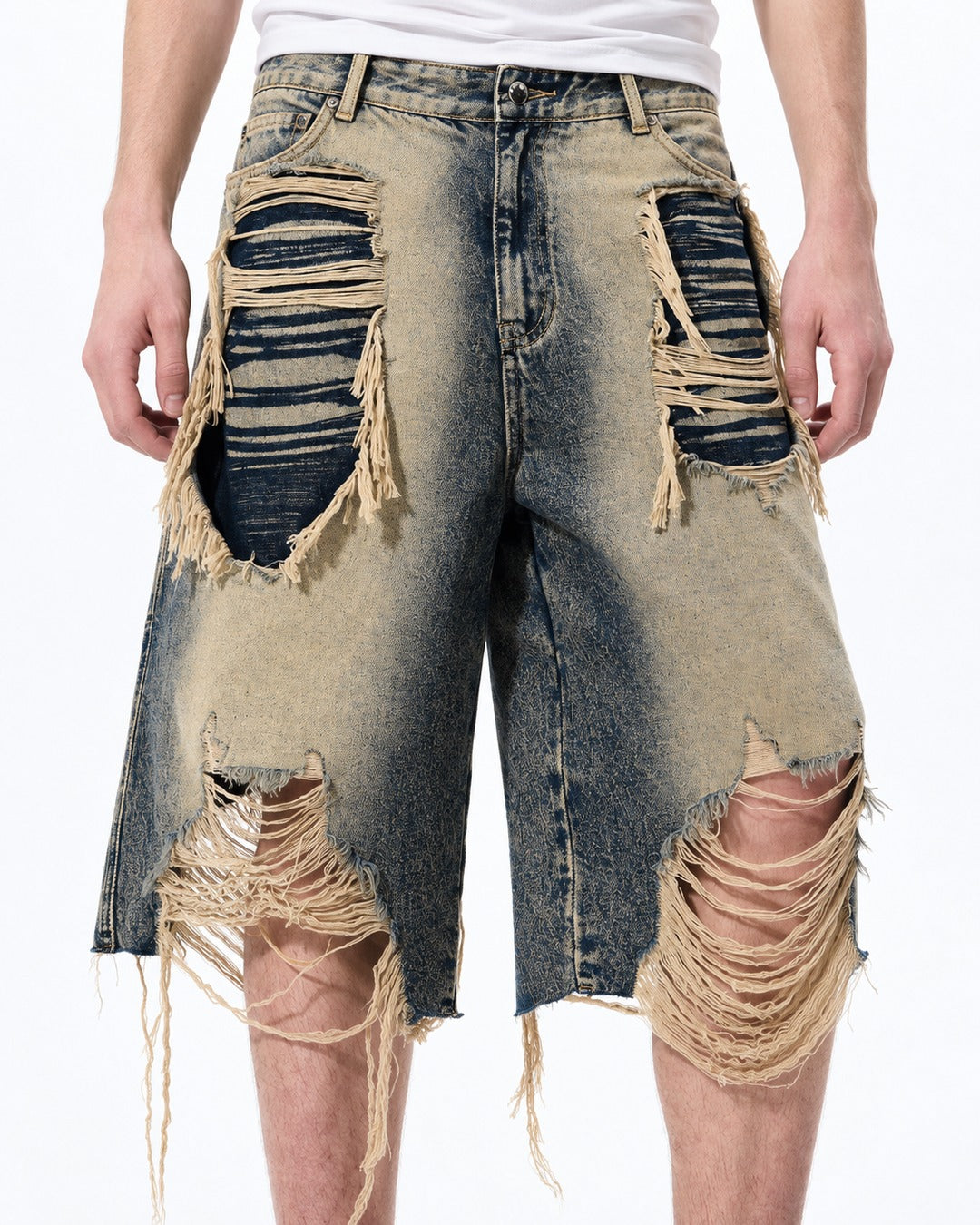 High Street Distressed Denim Shorts