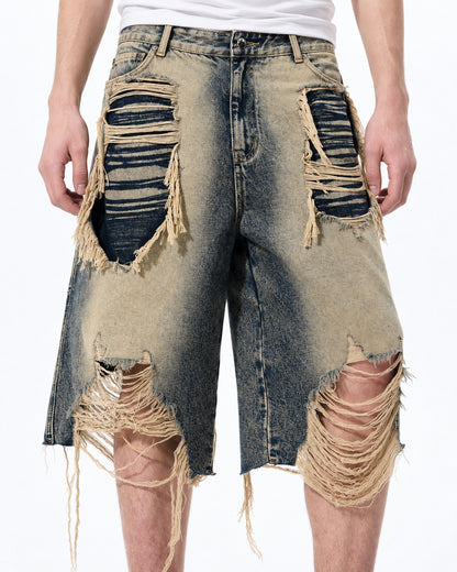 High Street Distressed Denim Shorts