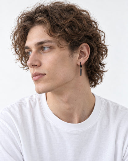 Bar Drop Hoop Earring