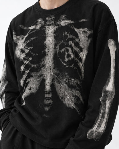 X-Ray Skeleton Print Long Sleeve Tee