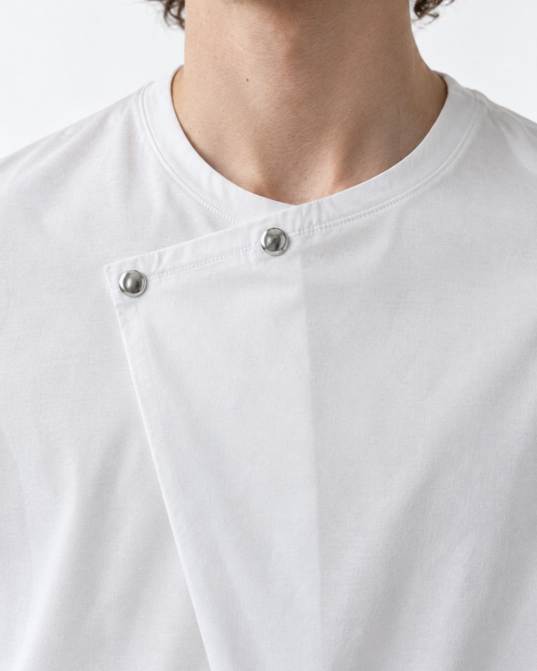 Tee with Snap Collar Detail