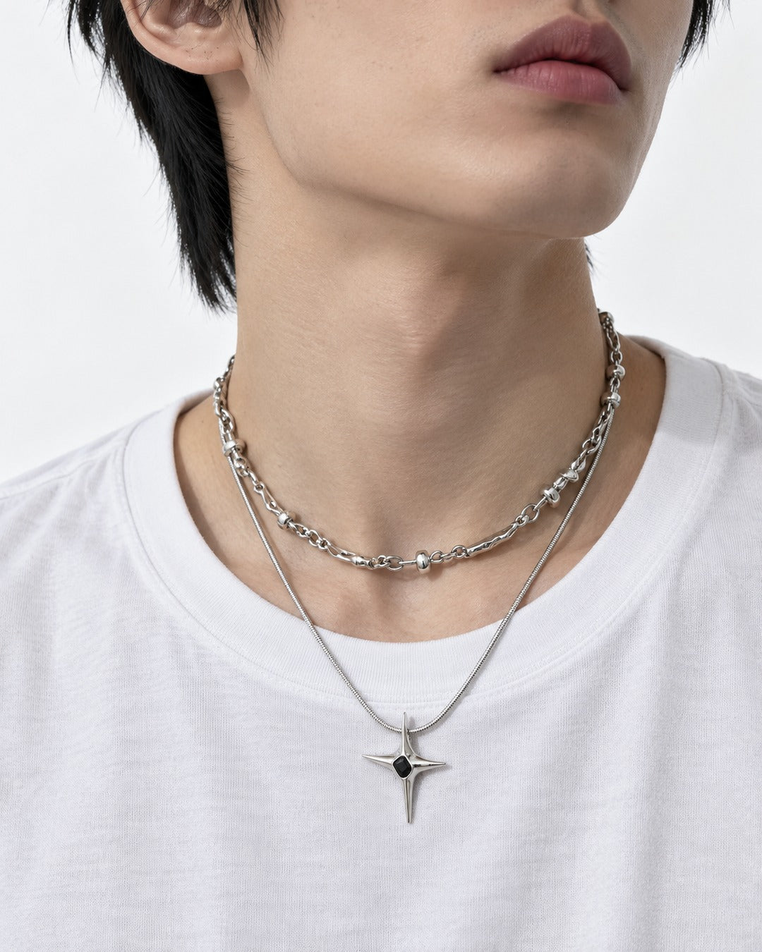 Starburst Double Chain Necklace