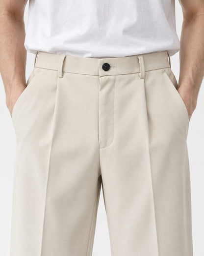 Pleated Wide-Leg Dress Pants