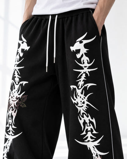 Tribal Thorn Print Sweatpants