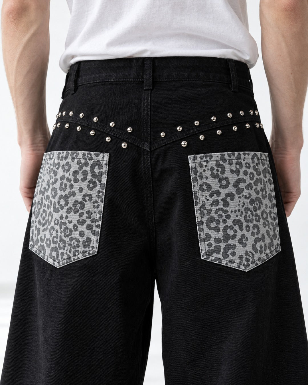 Leopard Patchwork Scimitar Jeans