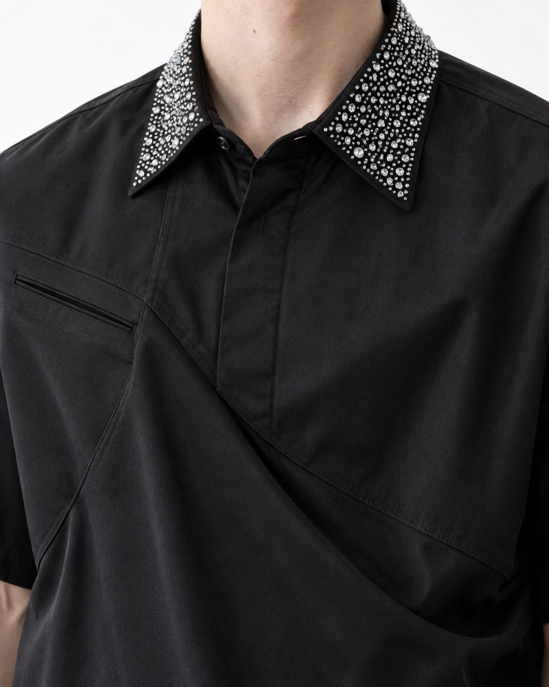 Deconstructed Rhinestone Shirt