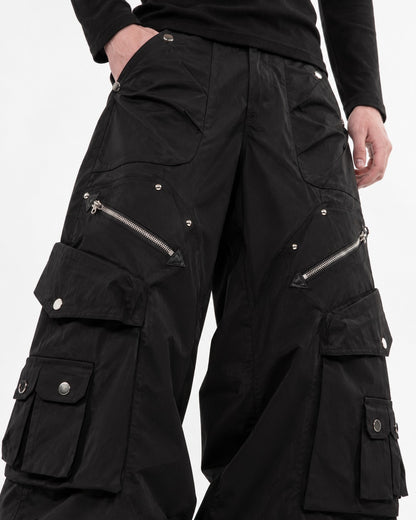 Zip Pocket Wide Cargo Pants