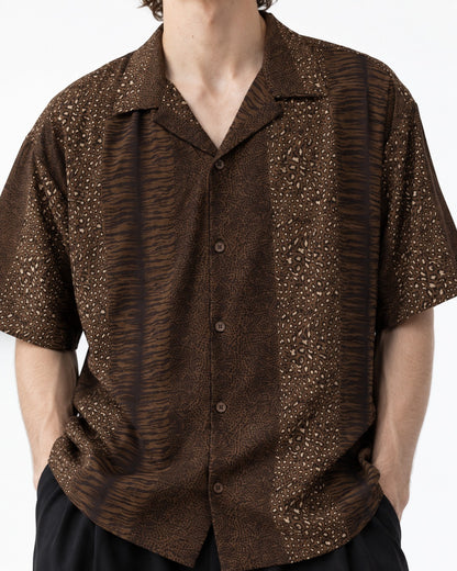 Leopard Cuban Collar Shirt
