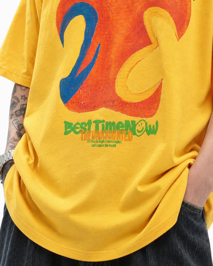 Abstract Apple Print Oversized T-Shirt