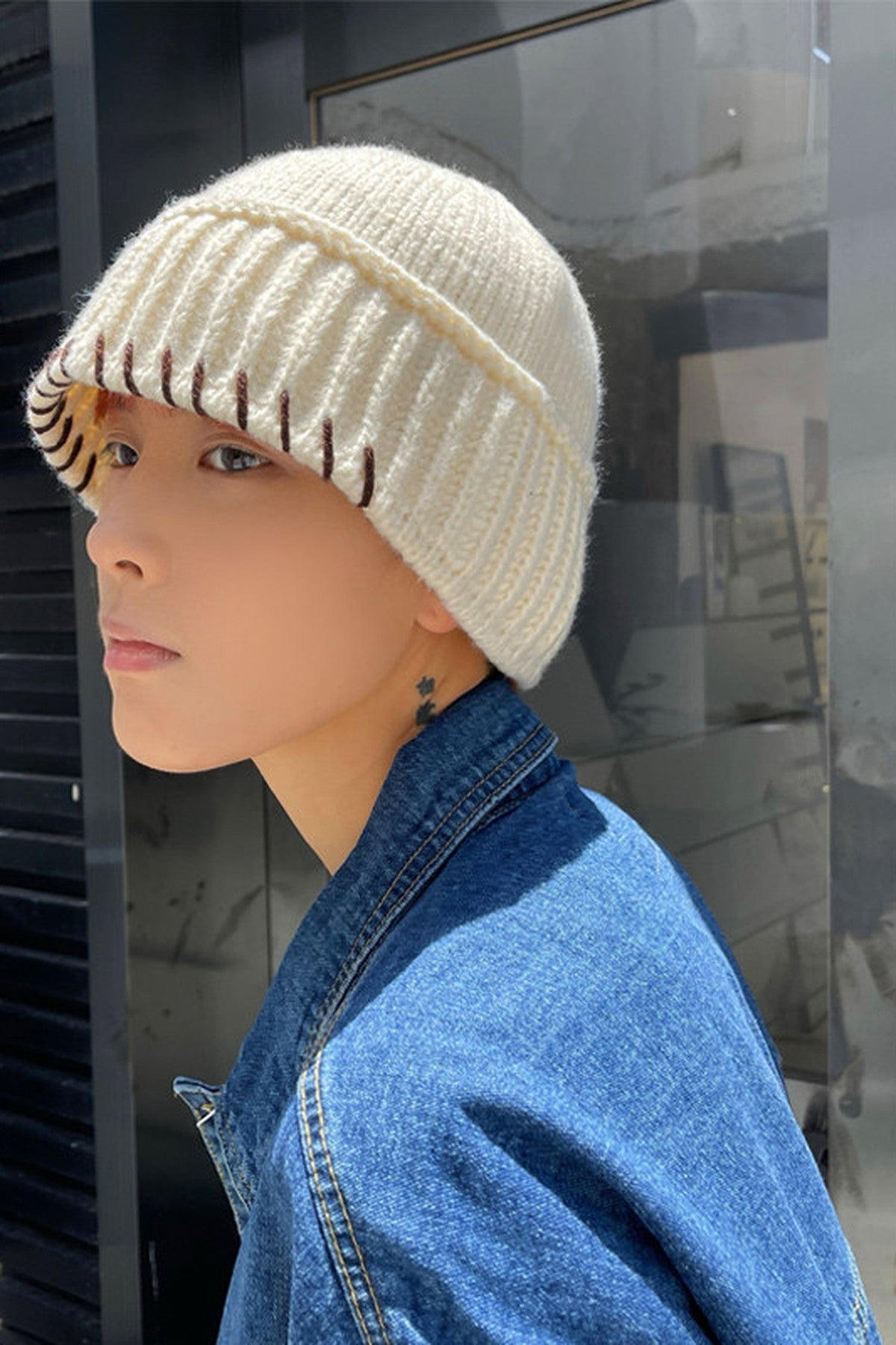 Chunky Knit Cuffed Beanie
